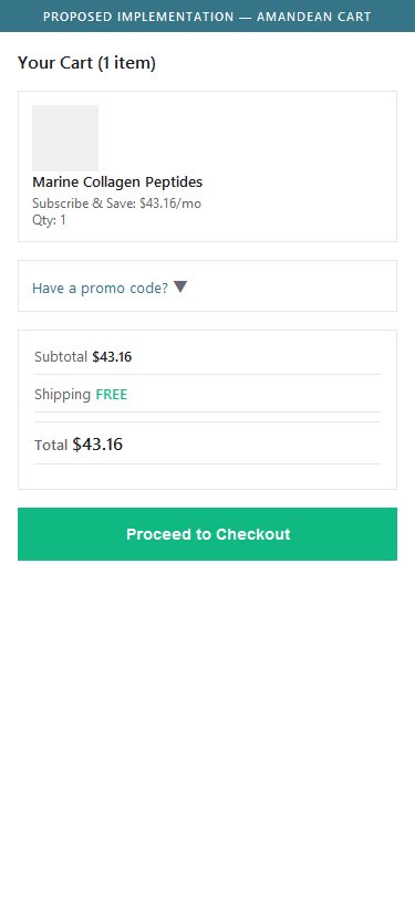 Proposed Implementation — Promo Code Field in Cart