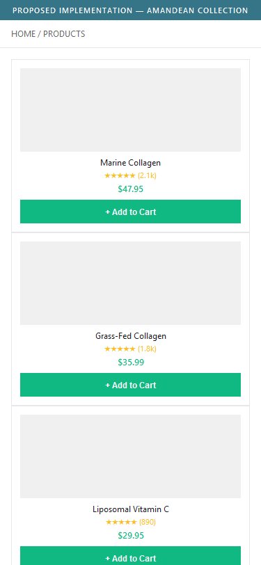 Proposed Implementation — Quick Add on Product Card